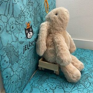 Jellycat I am Smudge Rabbit Bunny 15” Plush Stuffed Animal Light Beige